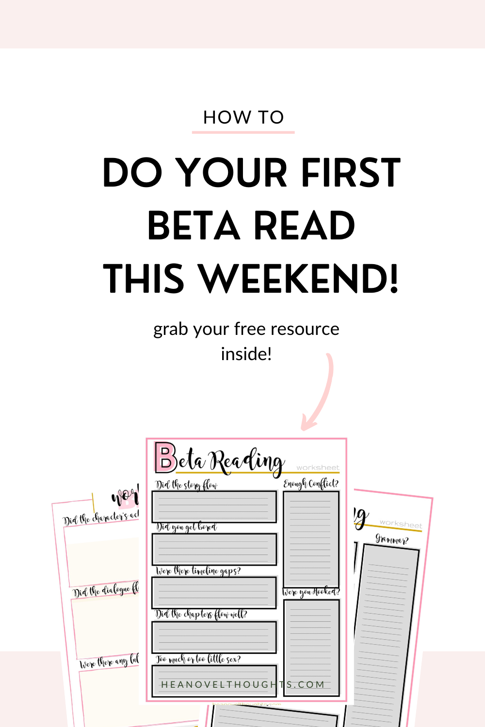 Beta Reading Worksheet