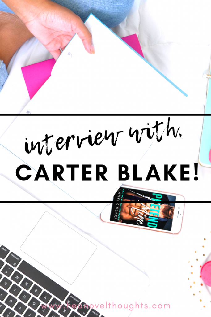 Meet male romance author, Carter Blake we discuss his writing style, his spirit animal and what he is doing when he isn't writing.