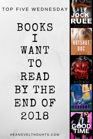 I joined Top Five Wednesday to bring you the five books I want to read by the end of 2018, these are some of the best books to end the year with.