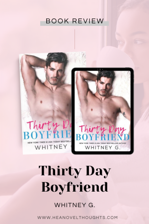 Thirty Day Boyfriend is a short read/ listen, but it was perfectly balanced between the salacious sex to the inevitable heartbreak.