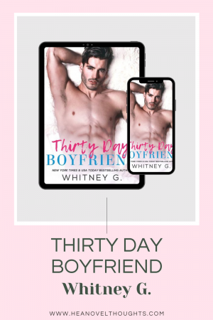 Thirty Day Boyfriend is a short read/ listen, but it was perfectly balanced between the salacious sex to the inevitable heartbreak.